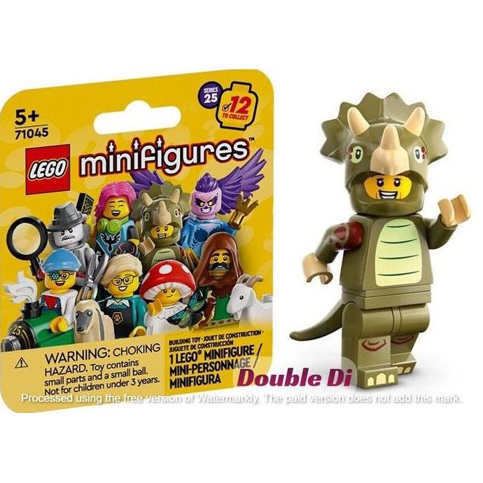 Promo LEGO Minifigures Series 25 - Triceratops Costume Fan Minifigure Seri 71045 #8 Dinosaur Animal 