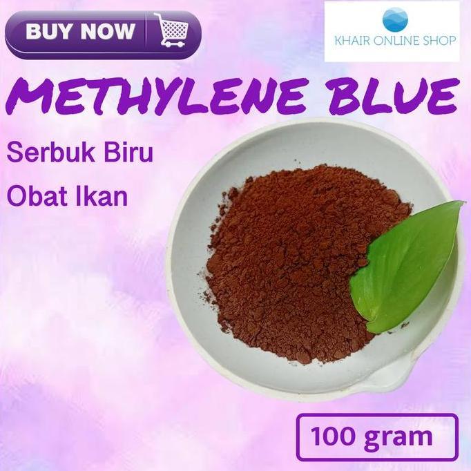 SERBUK METHYLENE BLUE 100 GRAM - BUBUK OBAT BIRU METILEN IKAN CUPANG