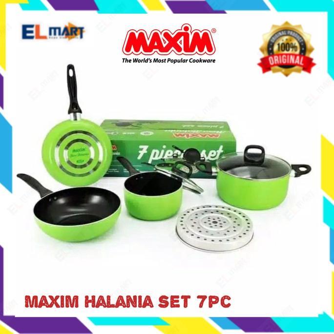 Panci Set MAXIM Halania 7pc wajan frypan wok pan penggorengan saucepan Halania panci wok frypan