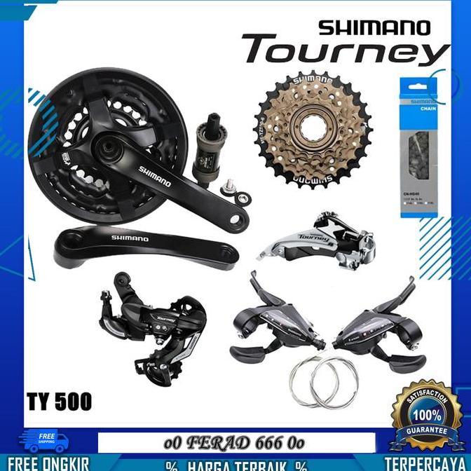 Groupset Grupset Shimano Tourney 7 Speed TY500 Rasa 9 Speed
