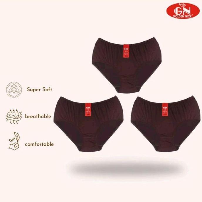 (6pcs) celana dalam golden nick 939/cd wanita dewasa/cd gn 939