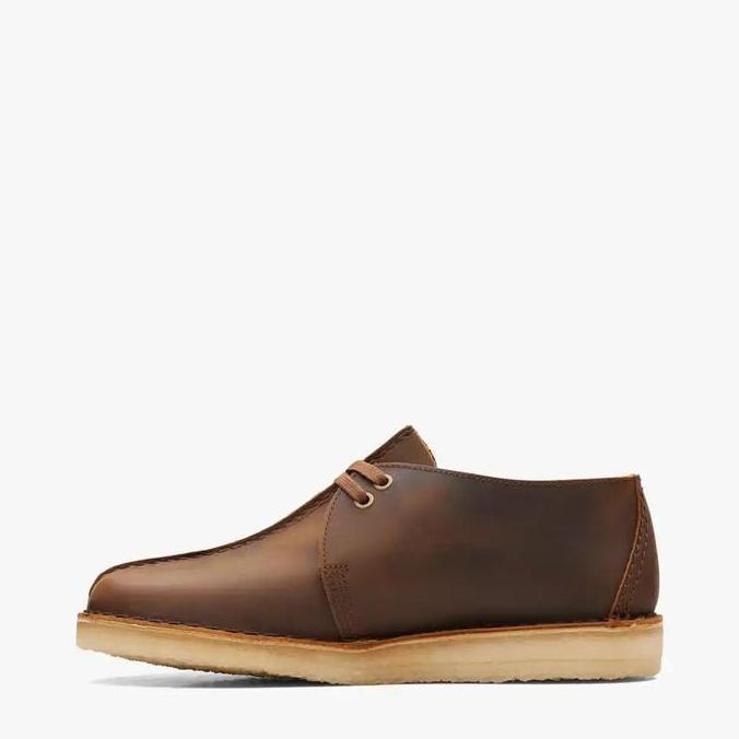 PROMO CLARKS - Desert Trek Men's Leather Shoe - Beeswax
