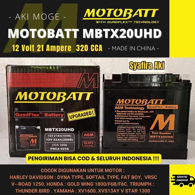 Motobatt MBTX20UHD Quadflex