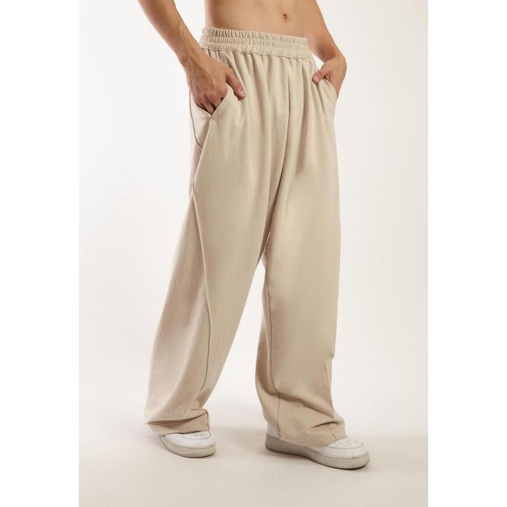 OCWA X VEDECI KENDRICK FLARE TRACK PANTS BEIGE CREAM MEN