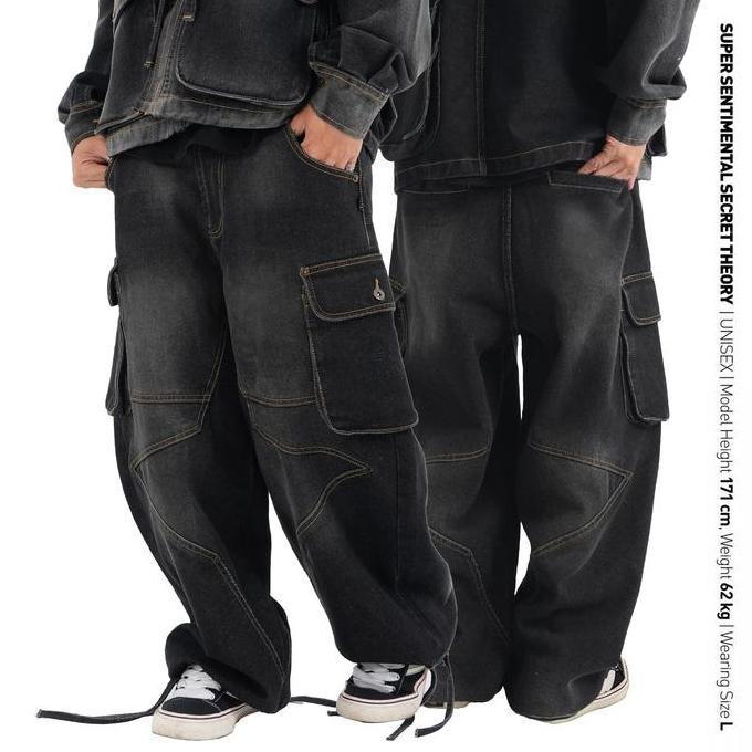 SSSVG Super Sentimental Secret Savage The Washed Black Astral Ranger Pants