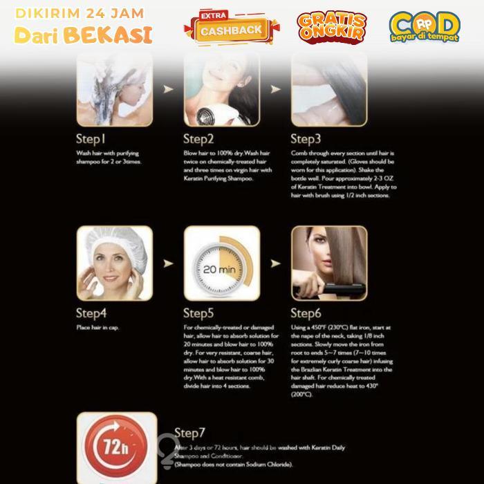 ALHM - Keratin Treatment Smoothing 12% 1000ml Treatment Keratin Rambut PURC Treatment Brazilian Smoo