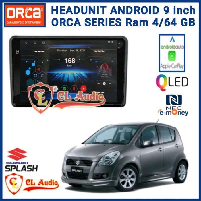 TERBARU Head Unit Android ORCA Eco Automatic 9 Inch Suzuki Splash Ram 4/64GB NFC