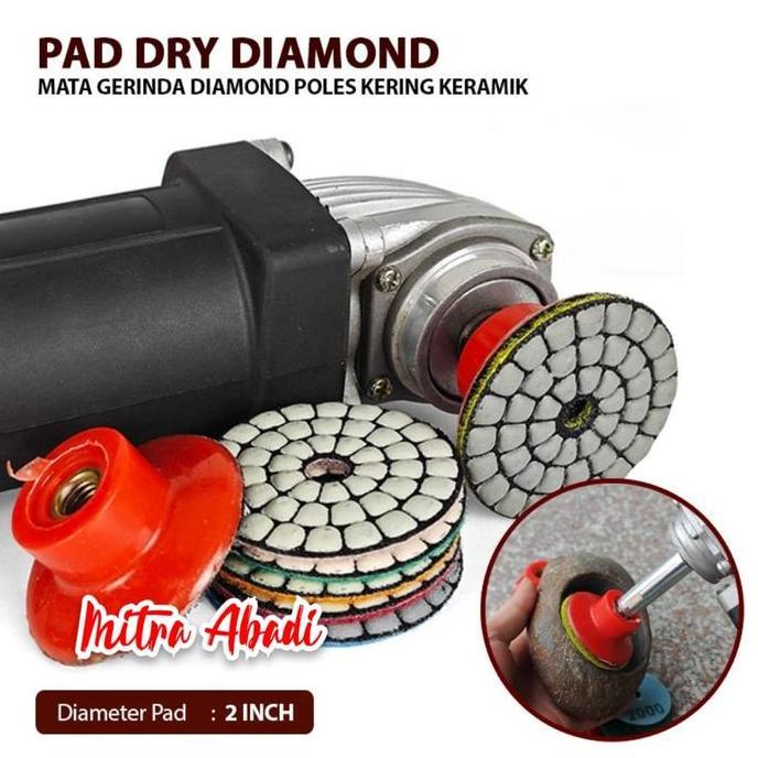 Pad Dry Grinding Diamond 2 Inch / Mata Gerinda Mini Poles Kering Keramik Batu Marmer