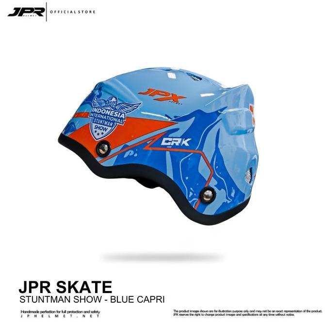 Promo Helm JPR SKATE Stuntman Show - Blue Capri Diskon