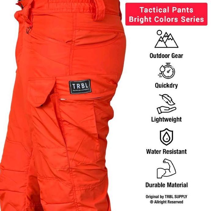 Tactical Long Pants Water Resistant Orange | Celana Taktikal TRBL Panjang Orange