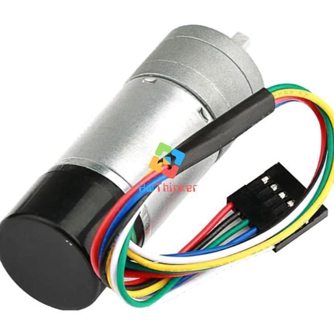 Yfrobot Motor Dc Gearbox 1:34 / 1:75 Jga25-370 Dengan Encoder Gm25-13Cpr 13 Cpr Terbaru 