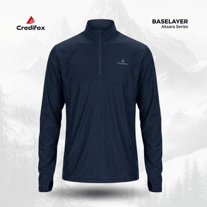 CREDIFOX Kaos Baselayer Pria Wanita Aksara Series - Baselayer Manset Olahraga - Baselayer Runing - B