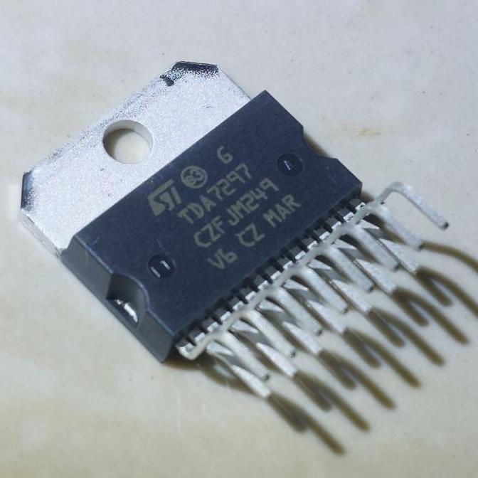 TDA7297 ZIP-15 TEBAL ST TDA 7297 IC STEREO 2X 15W POWER AMPLIFIER AUDIO CHIP KOMPONEN SCS THOMSON SE