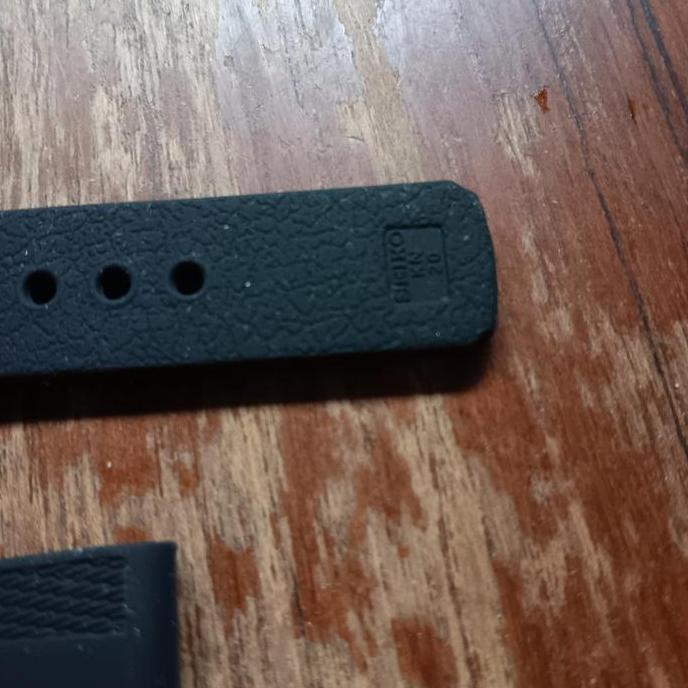 original 20mm tali jam rubber strap seiko diver allblack