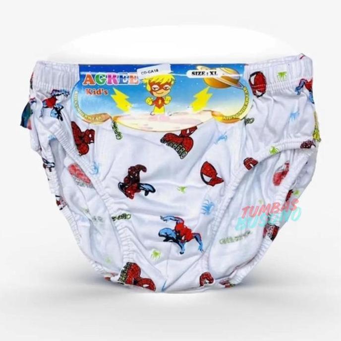 DY137 - [ 3PCS] CD Kids CA18 Gambar SPIDERMAN | Celana Dalam Anak Cowok Karakter sempak
