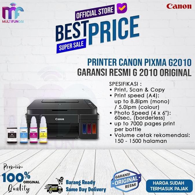 PRINTER CANON PIXMA G2010 MULTIFUNCTION GARANSI RESMI G 2010 MURAH