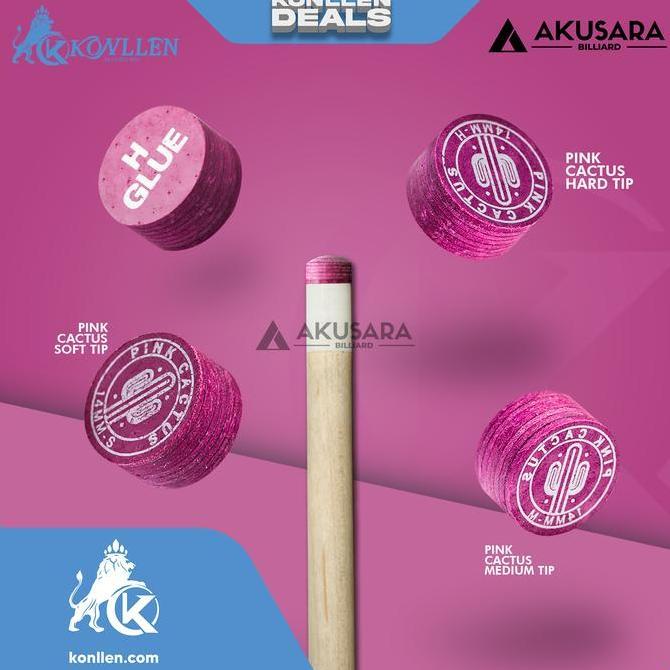 Tip Billiard Pink CACTUS Medium Konllen Cue Tip Billiard