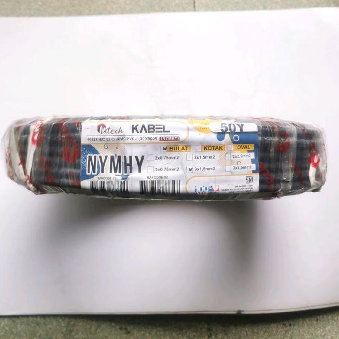 Kabel Serabut 3x1.5 Kabel nymhy 3x1.5 Kabel Serabut hitam 3x1.5 1 rol Kabel 3x1.5 serabut hitam nymh
