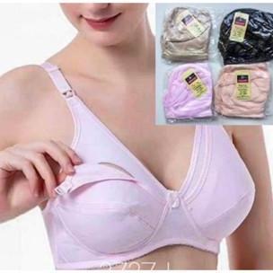 (COD) BH bra ibu hamil menyusui busa tipis tanpa kawat WENLI breastfeeding kancing 2