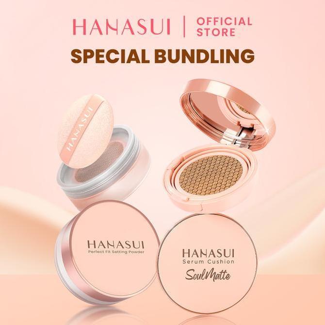 NEW HANASUI Special Bundling ( Cushion Soulmatte + Setting Powder) (bdl)