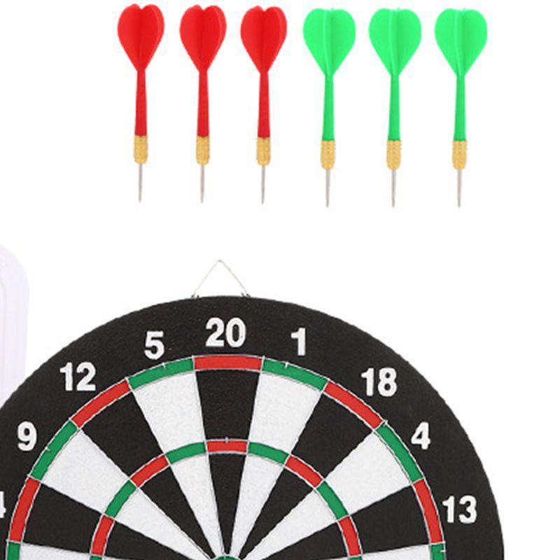 6 Jarum LemparDart Board Bahan Berbulu Dua Sisi Dart Game Dart Board 17 Inch Dart Board Dewasa