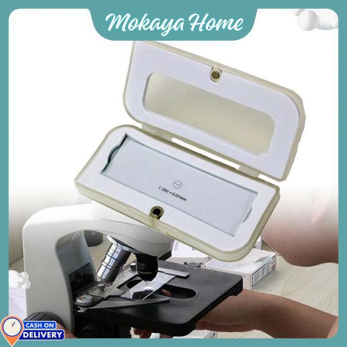 Mokaya Home - Micrometer Calibration Slide Microscope / Mikroskop Objektif Kaca Preparat Mikroskop /