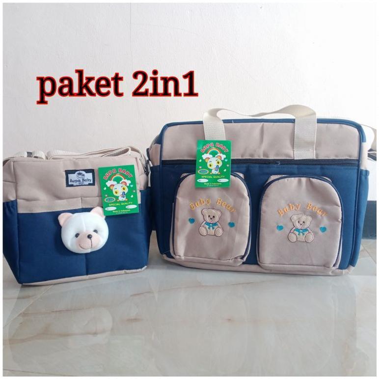 TERBARU TAS BAYI BESAR DOUBEL SAKU GRATIS TAS BAYI BONEKA BERUANG