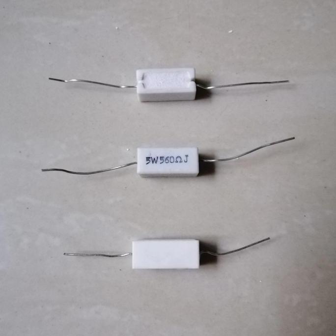 560 OHM R RESISTOR KAPUR 5W 5WATT 560OHM 560R J 560RJ 5 W WATT SE27