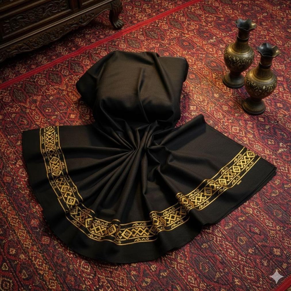 Terbaru Sarung Bugis Ukuran Dewasa Eksklusif Motif Lontara - Sarung Hitam  Emas Tradisional - Perlen