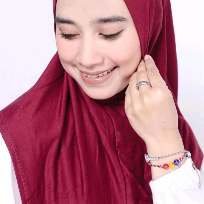 Jilbab instan bergo kaos rayon - Bergo instan kaos rayon premium
