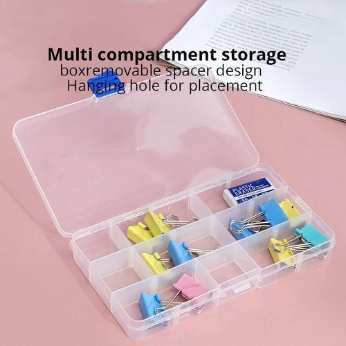 Kotak Box 15 Grid Sekat Penyimpanan Perhiasan Obat Plastik Transparan