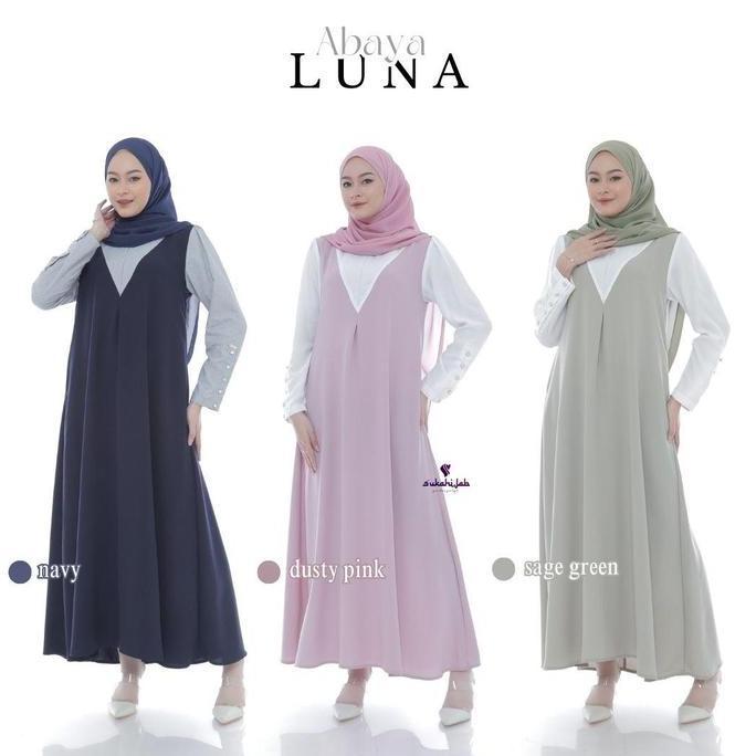 Sukahijab-Luna Abaya-Abaya Kekinian yang Casual dan Stylish-Abaya Simple dengan Cuttingan luse Abaya