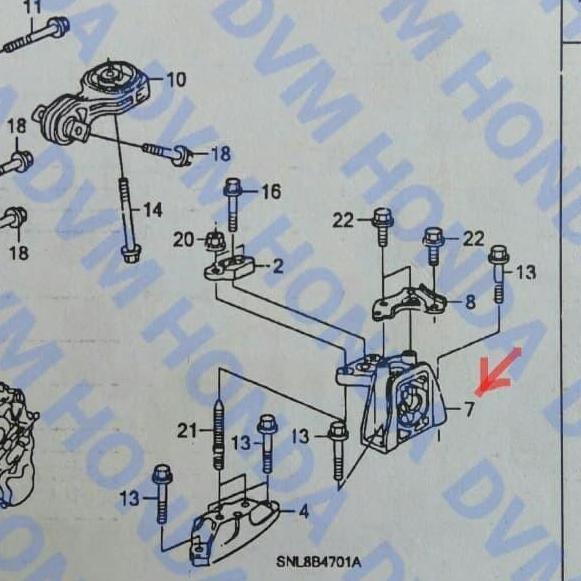 Engine Mounting Kiri IR Civic 1.8 FD/Civic 2.0 AT FD