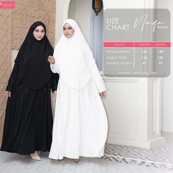 AMILY - Naqa Abaya Haji Umroh Gamis Muslim Polos Premium
