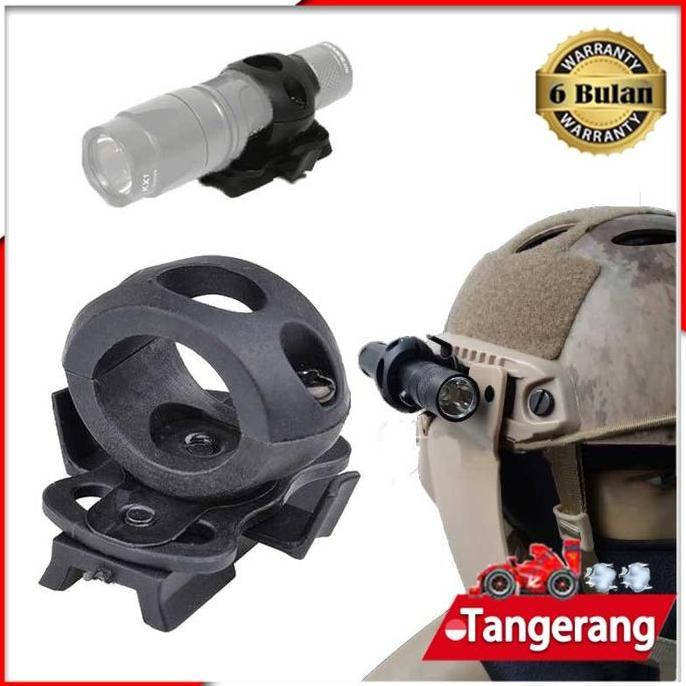 DITSY Holder Senter Kepala Helm / Mounting Helm Untuk Senter / Holder Senter Helm Tactical
