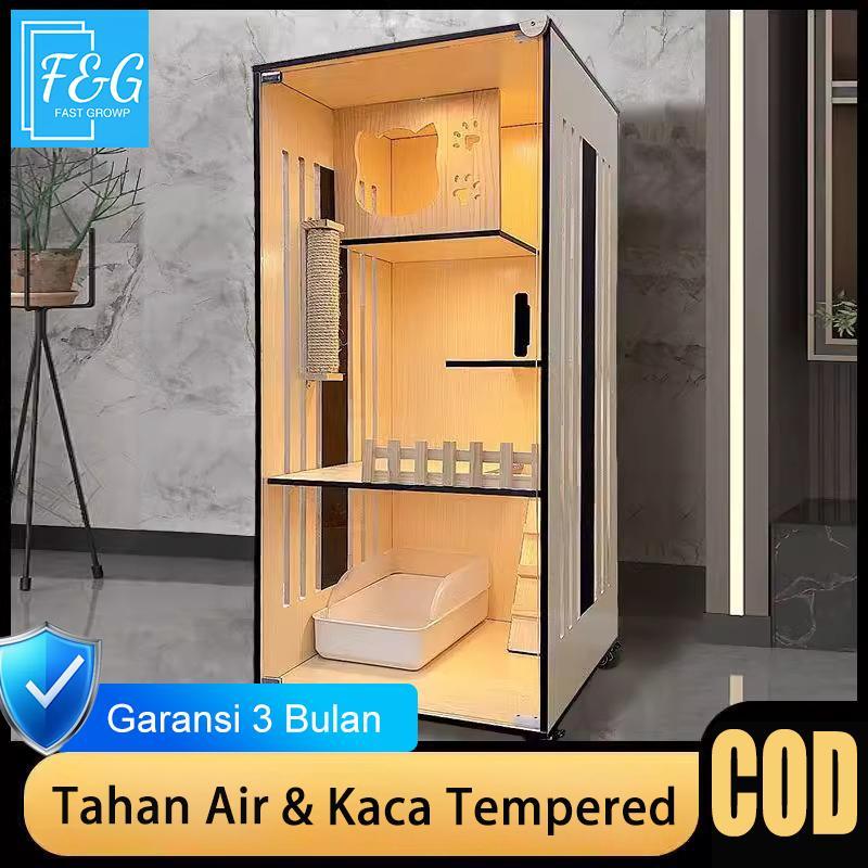 Kucing Deluxe Cage House Woodcat House Rumah Besar Untuk Kucing Pussy Mansion Kandang Kucing Dengan 