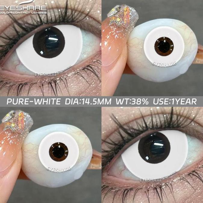 Eye- Eyeshare Softlens Pure Black Lensa Cosplay Softlens 14.5Mm Lensa Mata Sharingan Sasuke Hitam So