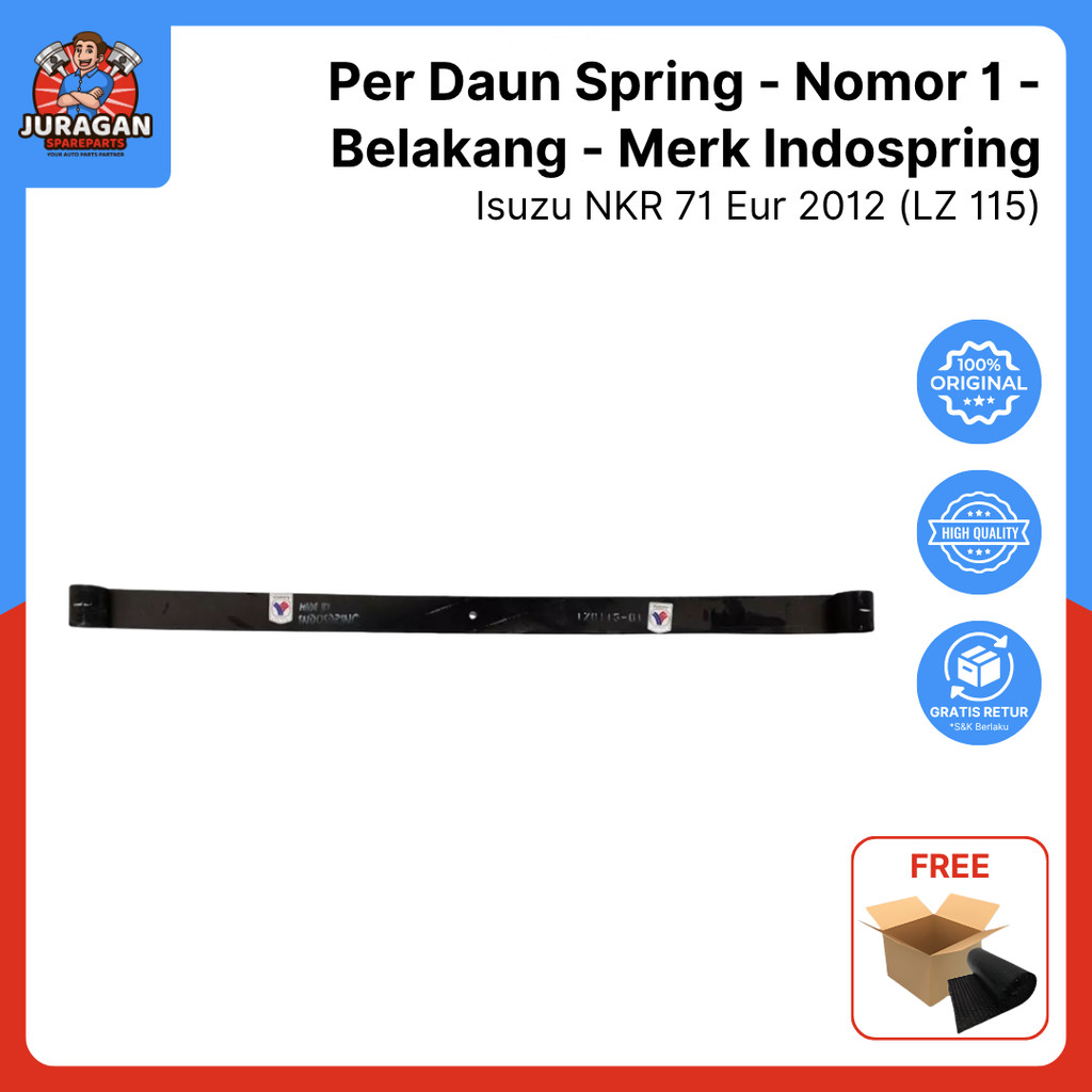 Per Daun Spring Isuzu Nkr 71 Eur 2012 (Lz 115) - Nomor 1 - Belakang