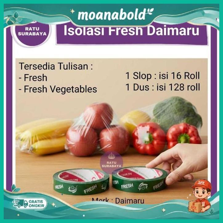Lakban Fresh Isolasi Sayur Mayur Daimaru Uk 18Mm X 50M  Solasi Hidroponik Buah Dan Sayuran Viral