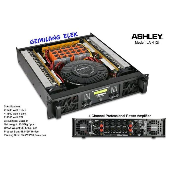 Promo Power ASHLEY LA 412i ( 4 channel ) Original Diskon