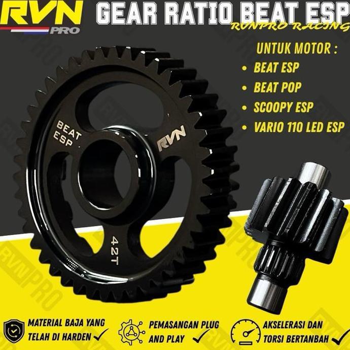 Gear Gir Gigi Ratio Rasio Beat Fi Esp Beat Pop Scoopy Esp Vario 110 Led Esp K44 14/43 15/42 15/43 Rv