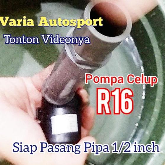 Pompa Air Celup R16 Dc 12V Mini Siap Pasang Pipa 1/2 Inch