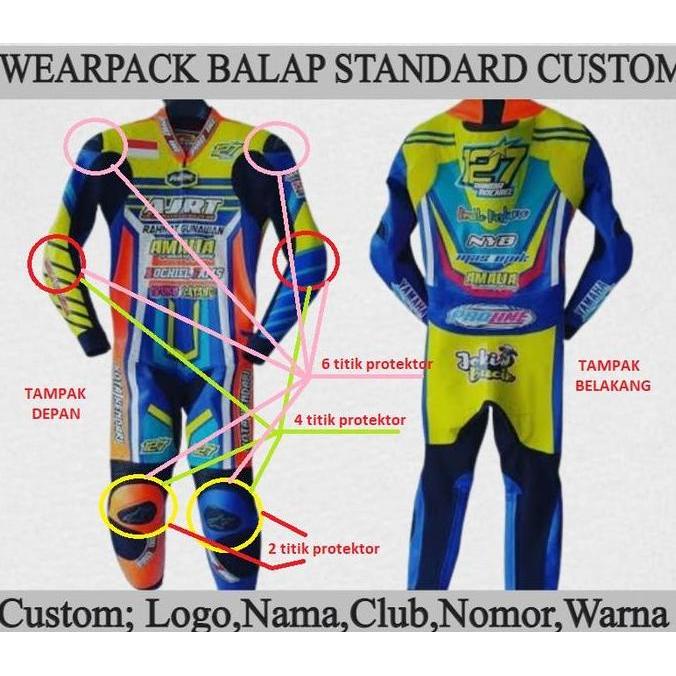 WEARPACK BALAP (FULL SET)/NO.COD/CUSTOM / FREE DESIGN /DEWASA/ANAK