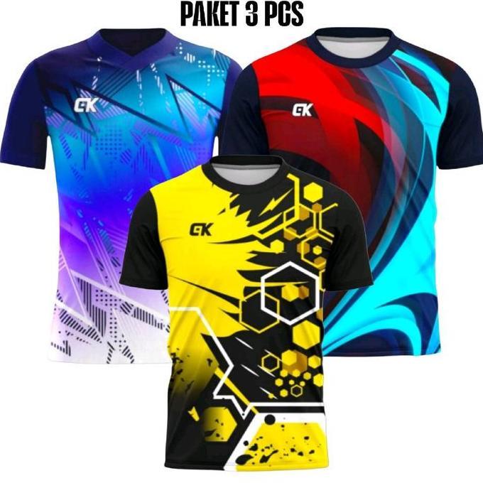 ( COD ) Jersey Olahraga Volly Wanita Pria Premium Jersey Badminton Bulutangkis Jersey fustal Sport S
