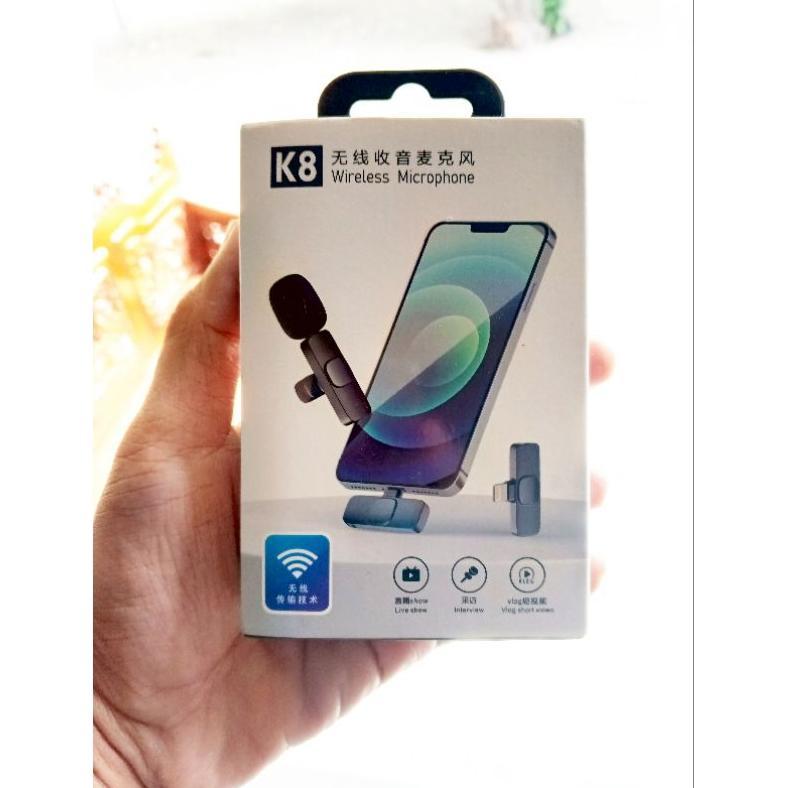 Mega Wireless Lavalier Microphone Vlogger Soket Lightning