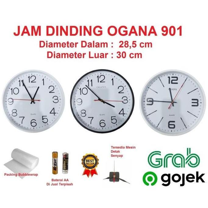 Jaya Jam dinding ogana besar jam dinding polos jam ogana bulat modern Plastik HC