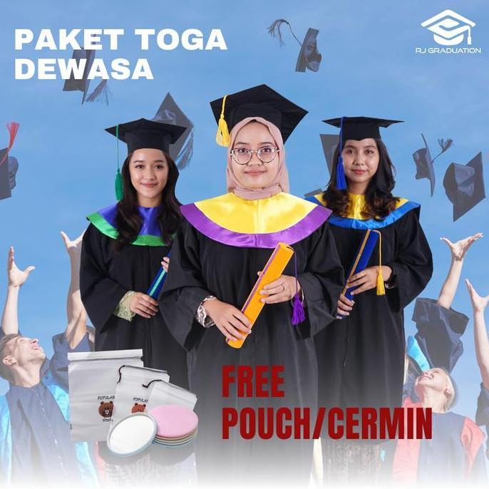 Paket Hemat Toga Wisuda / Atribut Toga Wisuda/Perlengkapan Toga Wisuda