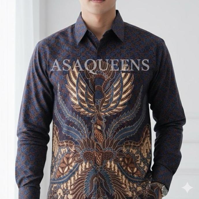 Kemeja Batik Dobby Premium Furing | Baju Batik Dobby Pria Lengan Panjang | Atasan Batik Dobby | Baju
