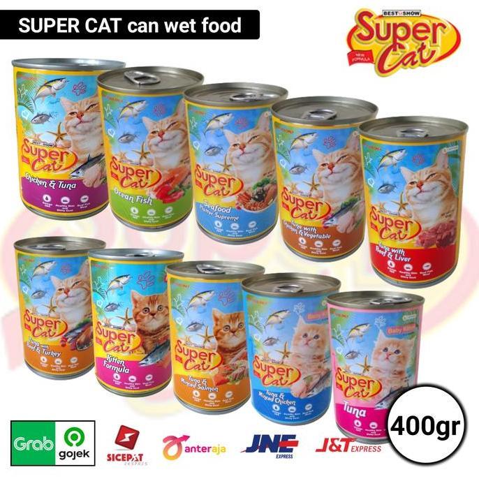 Cat- Super Cat Kaleng 400Gr Adult&Kitten