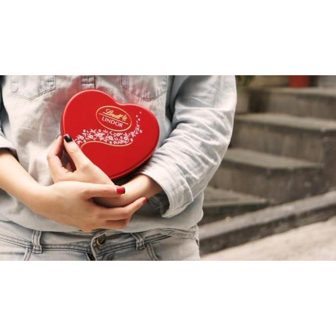 Best Seller Lindt Lindor Crystal Heart Chocolate Tin BOX ONLY Valentine Hati Kotak Berkualitas 100% 